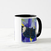 Mug Iris Pourpre Papillon Tropical (Devant droit)