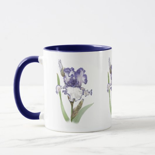 Mug Iris pourpre rouillé (Gauche)