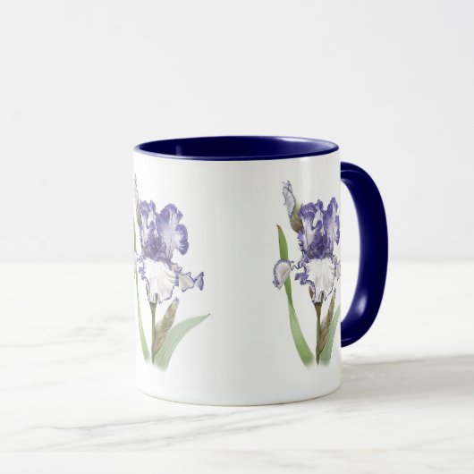 Mug Iris pourpre rouillé (Devant droit)