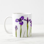 Mug Iris pourpres sur l'arrière - plan blanc - iris (Gauche)