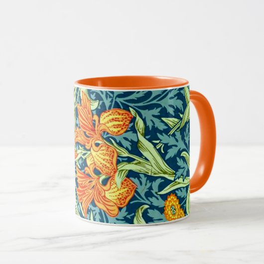 Mug Iris, un motif de William Morris, (Devant droit)