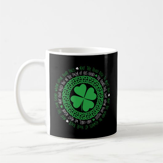 Mug Irish Blessing Celtic Knot 4 Clover à feuille - St (Gauche)