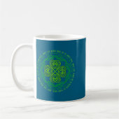 Mug Irish Blessing Celtic Knot &amp; 4-leaf Clover Luc (Gauche)