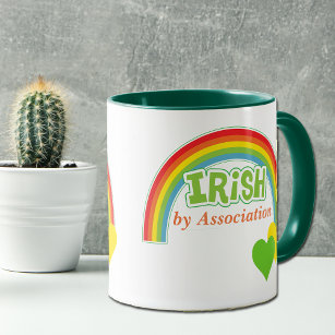 Mug Irish By Association Rainbow Hearts