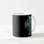 Mug Irish Celtic Cross Knot Christian Holy Trinity Sco (Devant droit)