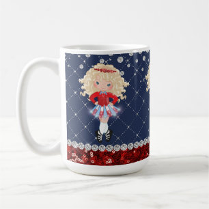 Mug Irish Dance Blond Girl Soft Shoe Rouge, Bleu