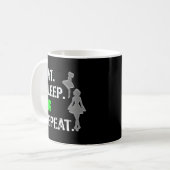 Mug Irish Dance Mange Sleep Jig Répétition (Devant gauche)