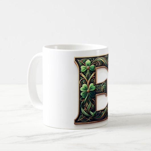 Mug Irish E Monogram Coffee Cup (Devant gauche)