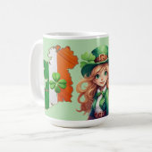 Mug IRISH FIDE et quatre trèfles... (Devant gauche)