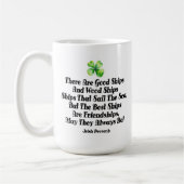 Mug Irish friendship proverb clover good ships friend (Gauche)