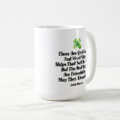 Mug Irish Friendship Ships Proverb Four Leaf Clover (Devant droit)