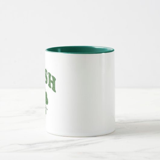 Mug Irish Green Shamrock Design Café à deux tons (Centre)