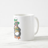 Mug Irish Penguin Holding Christmas Teddy Bear (Devant droit)
