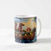 Mug Irish Red Setter Christmas Boat Holiday (Devant droit)
