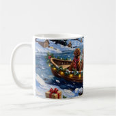 Mug Irish Red Setter Christmas Boat Holiday (Gauche)