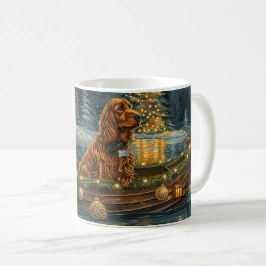 Mug Irish Red Setter Christmas Festive Voyage (Devant droit)