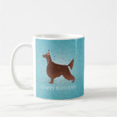 Mug Irish Setter Joyeux Design d'anniversaire (Gauche)