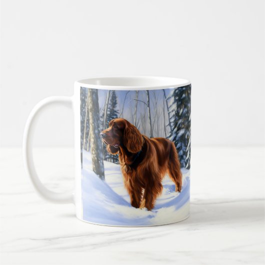 Mug Irish Setter Let It Neige Christmas (Gauche)
