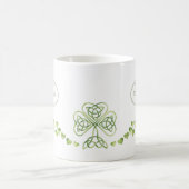Mug Irish Shamrock and Celtic Knot Name & Message (Centre)