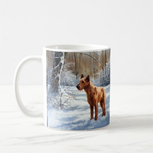 Mug Irish Terrier Laisser neiger Noël (Gauche)