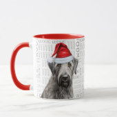 Mug Irish Wolfhound Santa Dog Woof Background (Gauche)