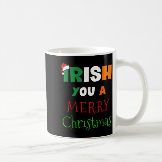 Mug Irish You A Merry Christmas Ireland Flag Xmas Hat (Droite)
