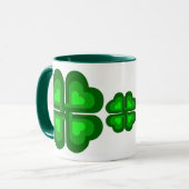 Mug Irlandais, trèfle d'Irlande, trèfle (Devant gauche)