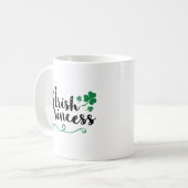 Mug Irlandaise Princesse femmes St Patrick's Day Scrip (Devant gauche)