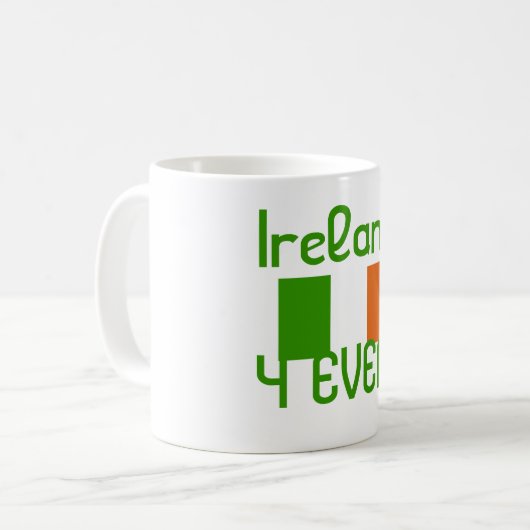 Mug Irlande 4 jamais/drapeau (Devant gauche)