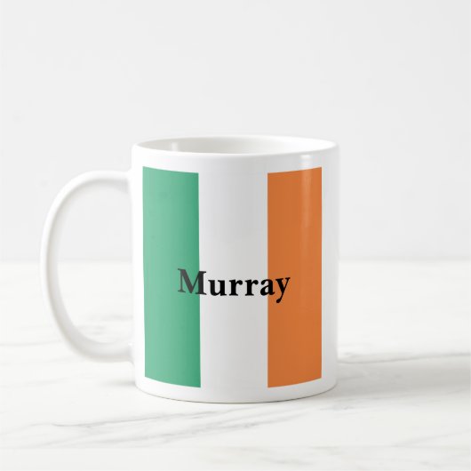 Mug Irlande Drapeau Couleurs Irlandais Nom de famille  (Gauche)