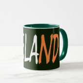 Mug Irlande écrasée sur le drapeau irlandais (Devant droit)
