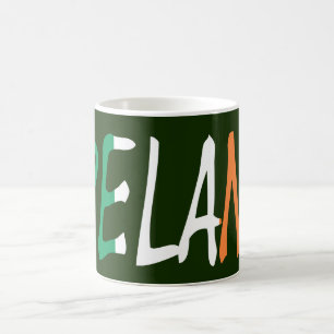 Mug Irlande écrasée sur le drapeau irlandais
