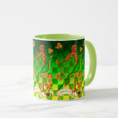 Mug IRLANDE HARP, OR VERT SHAMROCK St Patrick's Day (Devant droit)