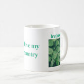 Mug Irlande, j'aime mon pays (Devant droit)