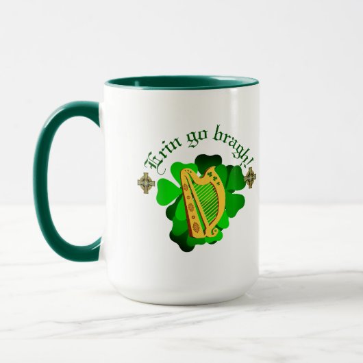 Mug Irlande pour toujours/Erin aller bragh/harpe (Gauche)