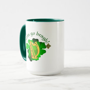 Mug Irlande pour toujours/Erin aller bragh/harpe