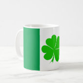 Mug Irlande & quatre feuilles de trèfle, drapeau irlan (Devant gauche)
