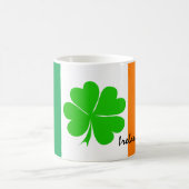 Mug Irlande & quatre feuilles de trèfle, drapeau irlan (Centre)