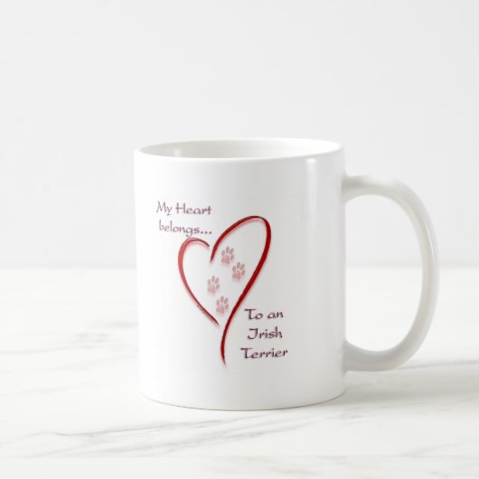 Mug Irlande Terrier Heart Belongs (Droite)