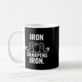 Mug Iron Sharpens Fer - Gym Art Poids Design (Gauche)