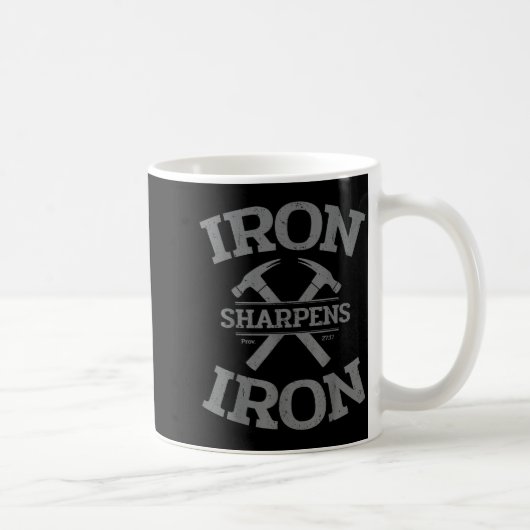 Mug Iron Sharpens Iron Proverbs 27_17 Gym Workout Men  (Droite)