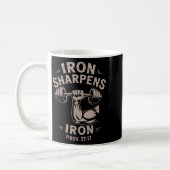 Mug Iron Sharpens Iron Youth Christian Workout Gym Wei (Gauche)