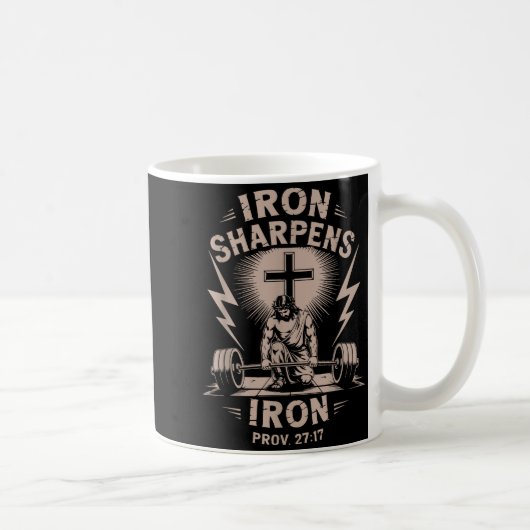Mug Iron Sharpens Iron Youth Christian Workout Gym Wei (Droite)