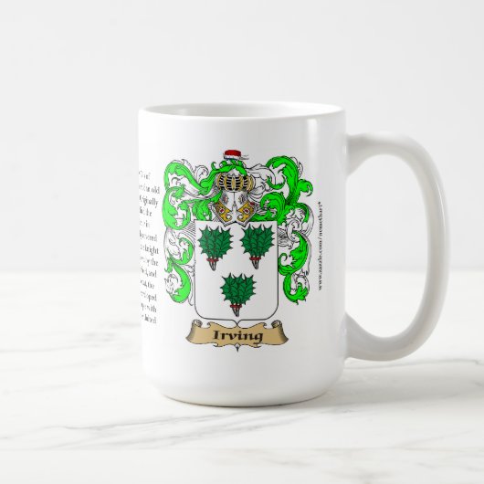 Mug Irving, l'origine, la signification et la crête (Droite)