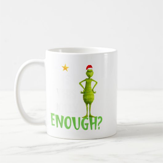 Mug Is This Jolly Enough Green Merry Christmas Tree Li (Gauche)