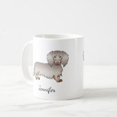 Mug Isabella Et Tan Long Cheveux Dachshund Chien & Nom (Devant gauche)