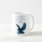Mug Isaïe 40 31 Bible Verse Eagle (Devant droit)