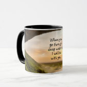 Mug Isaïe 43:2 Quand vous traversez les eaux profondes (Devant gauche)