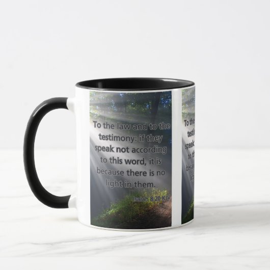 Mug Isaïe 8:20 KJV Bible Écriture Pic Deux Tons (Gauche)