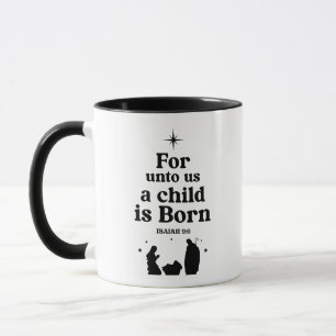 Mug Isaïe 9:6 Pour Nous Un Enfant Est Natif Nativité